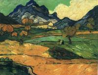 Gogh, Vincent van - Le Mont Gaussier with the Mas de Saint-Paul